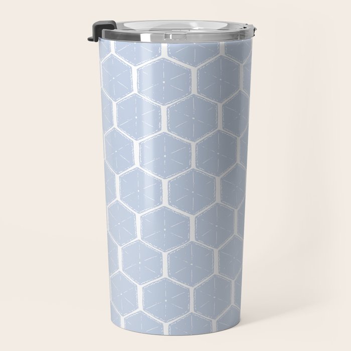 Beach Umbrellas . Seashore Blue Travel Mug Gallery Image 3