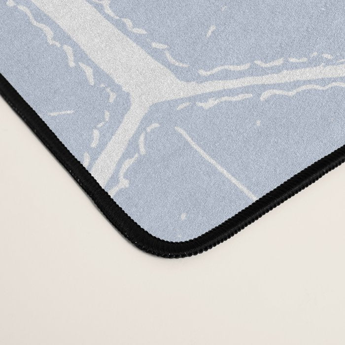 Beach Umbrellas . Seashore Blue Desk Mat Gallery Image 4