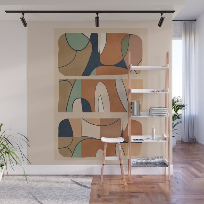 Abstract Line 25 Wall Mural Gallery Image 1