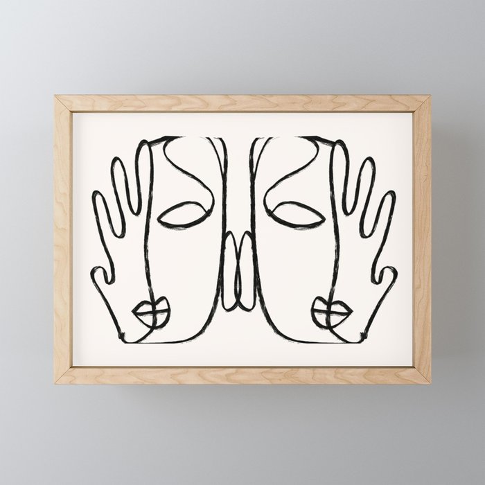 Two Faces 2 Mini Art Print Gallery Image 1