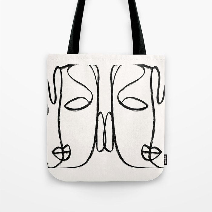 Two Faces 2 Tote Bag Gallery Image 1