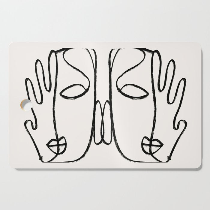 Two Faces 2 Cutting Board Gallery Image 1