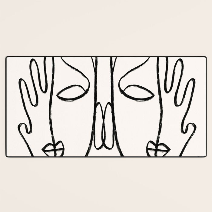 Two Faces 2 Desk Mat Gallery Image 3