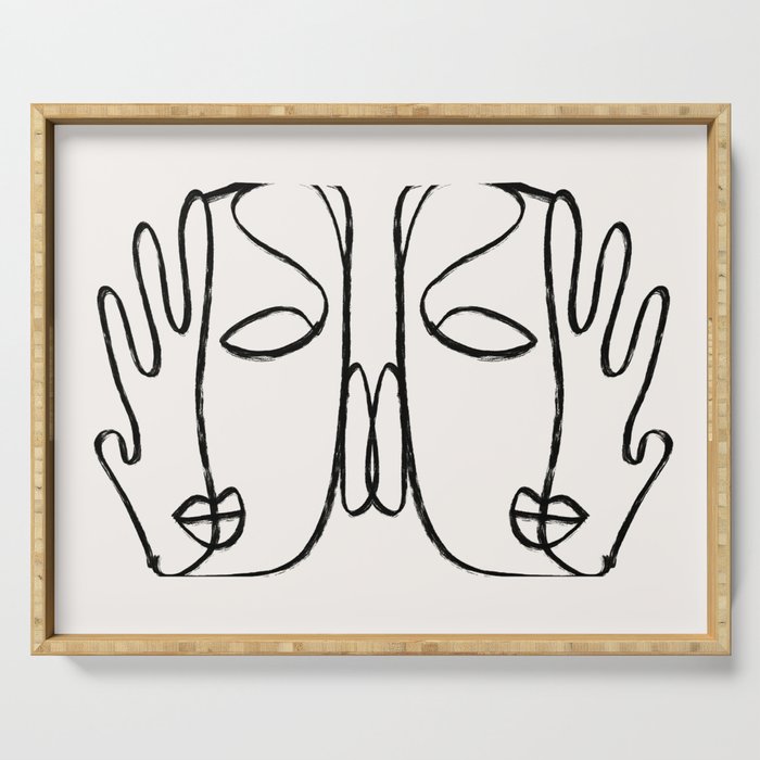 Two Faces 2 Serving Tray Gallery Image 1