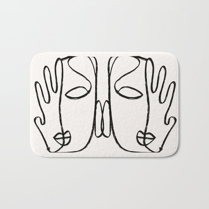 Two Faces 2 Bath Mat Gallery Image 1