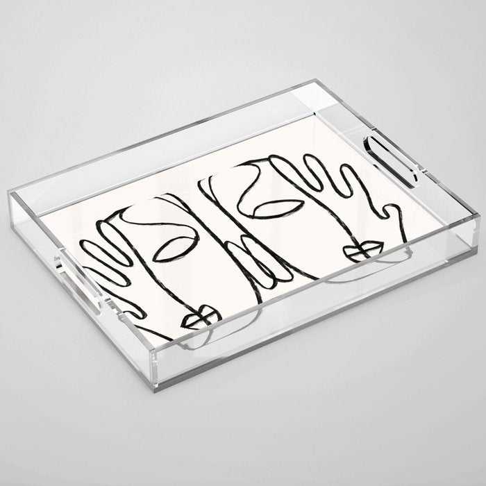 Two Faces 2 Acrylic Tray Gallery Image 1