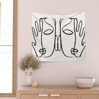 Two Faces 2 Wall Tapestry Gallery Image 2
