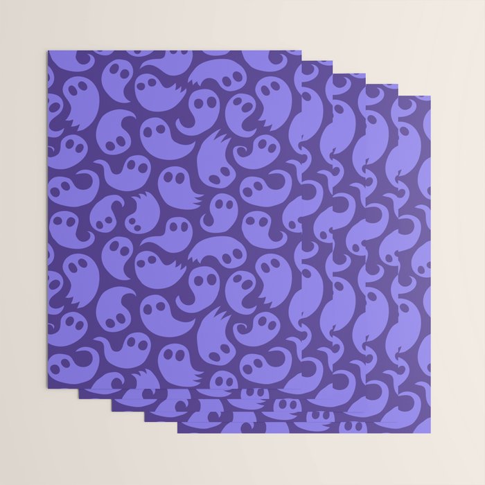Halloween ghost cartoon pattern art Wrapping Paper Gallery Image 3