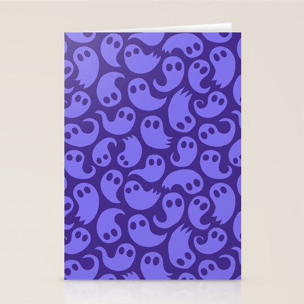 Halloween ghost cartoon pattern art Stationery Card Gallery Image 1