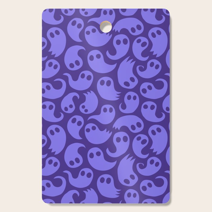 Halloween ghost cartoon pattern art Cutting Board Gallery Image 1