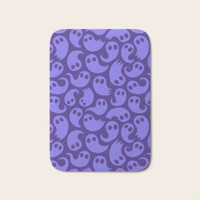 Halloween ghost cartoon pattern art Bath Mat Gallery Image 1