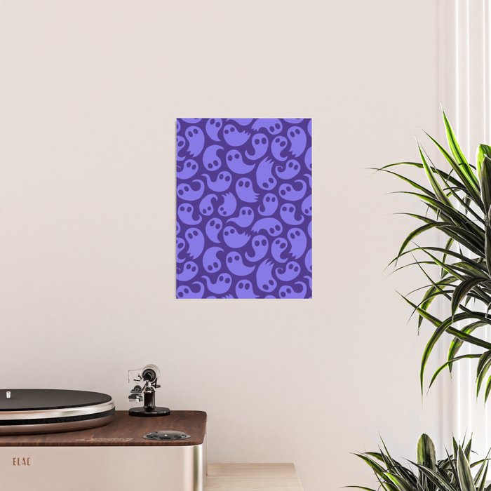 Halloween ghost cartoon pattern art Poster Gallery Image 2