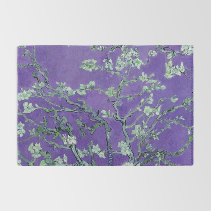 Vincent van Gogh "Almond Blossoms" (edited purple) Rug Gallery Image 2