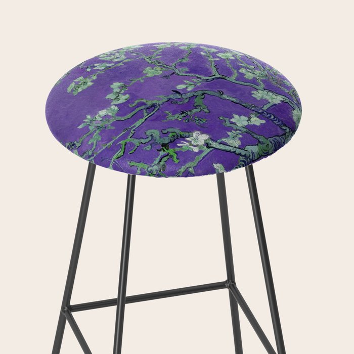 Vincent van Gogh "Almond Blossoms" (edited purple) Stool Gallery Image 2