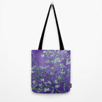 Vincent van Gogh "Almond Blossoms" (edited purple) Tote Bag Gallery Image 2
