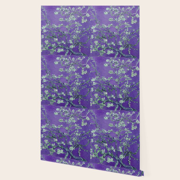 Vincent van Gogh "Almond Blossoms" (edited purple) Wallpaper Gallery Image 2