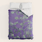 Vincent van Gogh "Almond Blossoms" (edited purple) Comforter Gallery Image 6