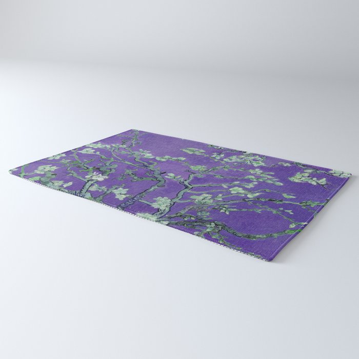 Vincent van Gogh "Almond Blossoms" (edited purple) Rug Gallery Image 3