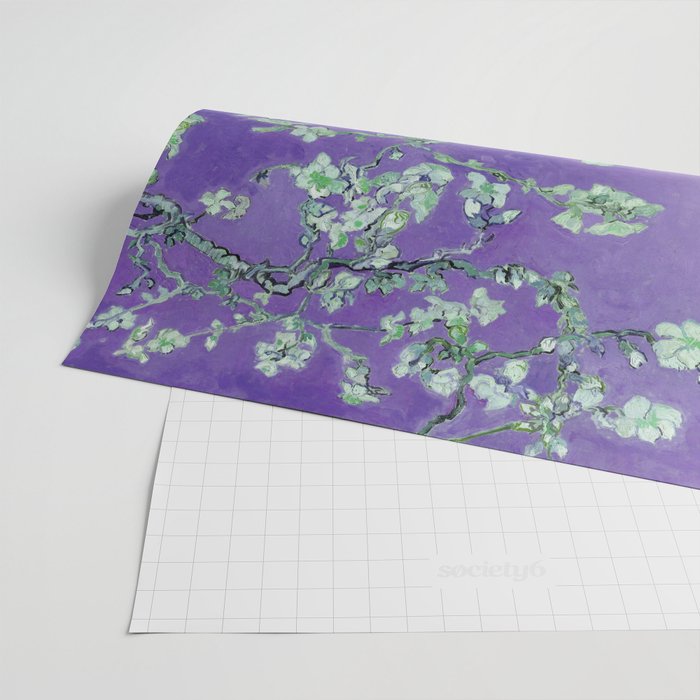 Vincent van Gogh "Almond Blossoms" (edited purple) Wrapping Paper Gallery Image 2