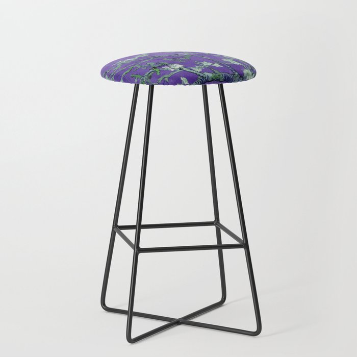 Vincent van Gogh "Almond Blossoms" (edited purple) Stool Gallery Image 1