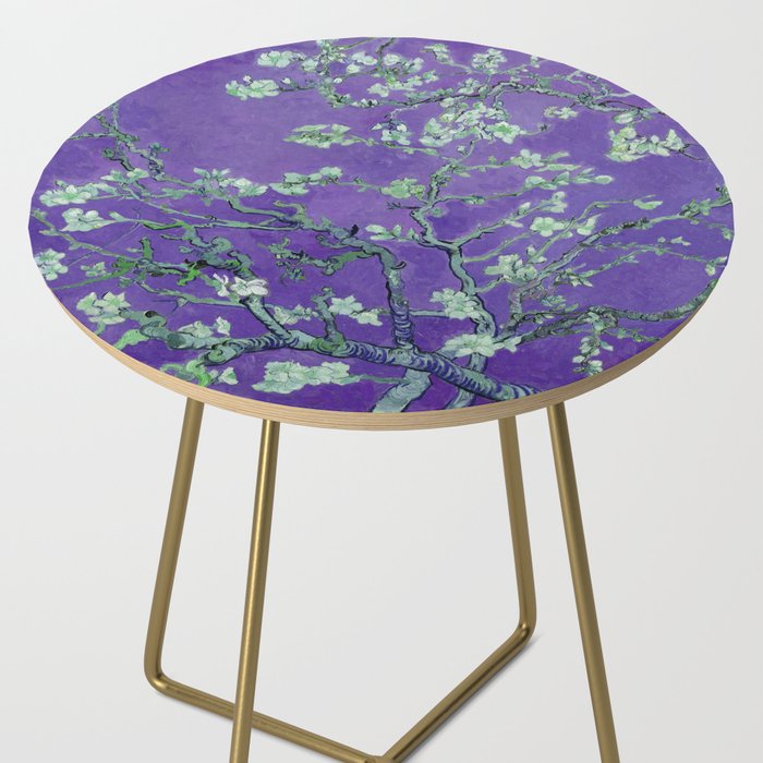 Vincent van Gogh "Almond Blossoms" (edited purple) Side Table Gallery Image 2