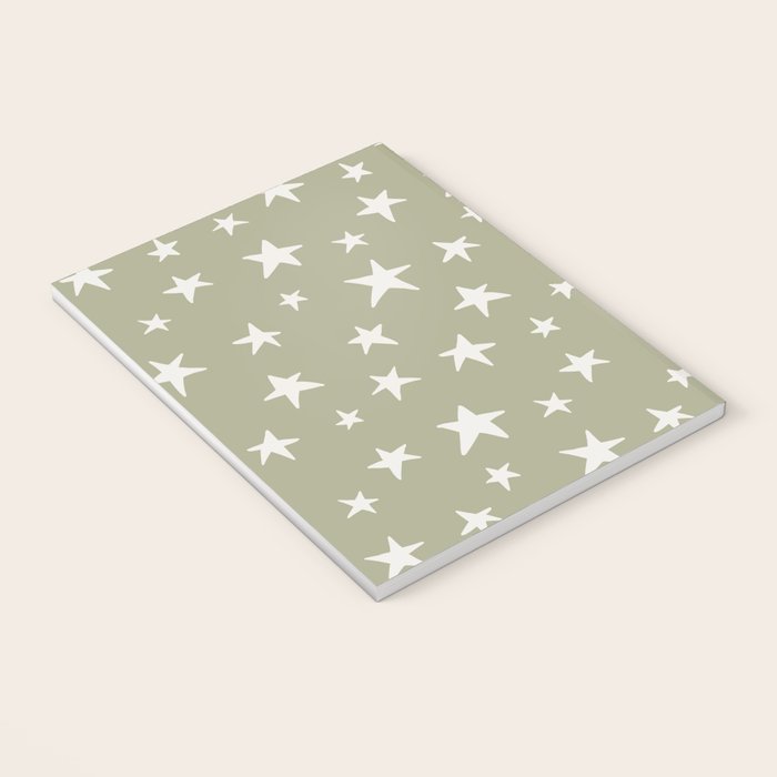 Stars Sage Green Notebook Gallery Image 3