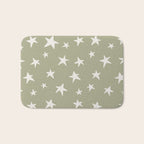 Stars Sage Green Bath Mat Gallery Image 1