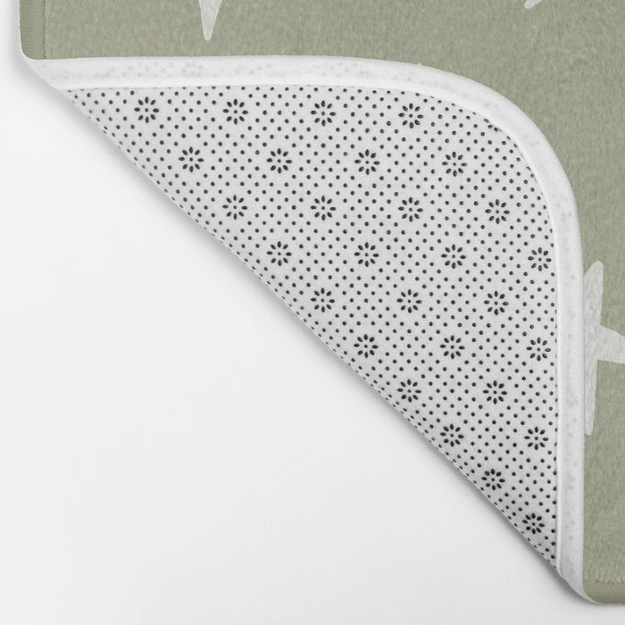 Stars Sage Green Bath Mat Gallery Image 2