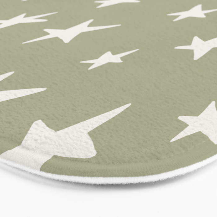 Stars Sage Green Bath Mat Gallery Image 3