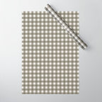 Gingham Cloth / Olive Checks Wrapping Paper Gallery Image 1
