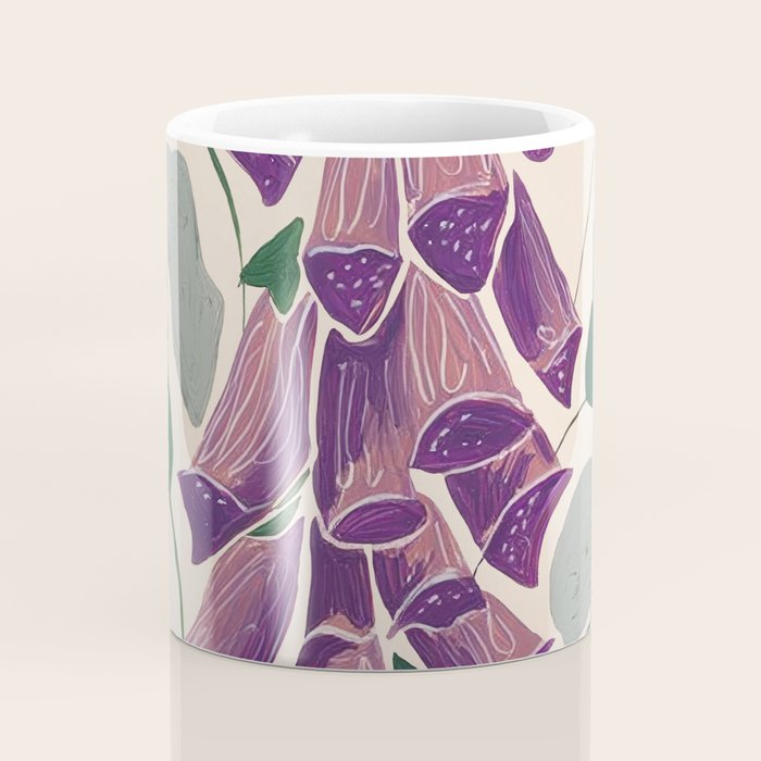 Contemporary Botanical Garden Foxglove in Bloom Coffee Mug Gallery Image 4