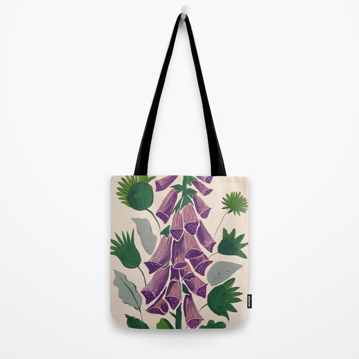 Contemporary Botanical Garden Foxglove in Bloom Tote Bag Gallery Image 2