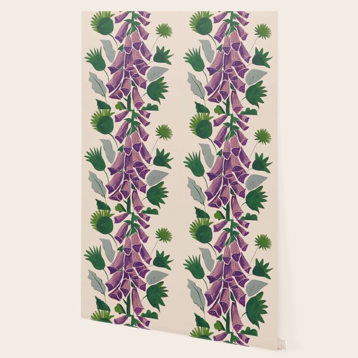 Contemporary Botanical Garden Foxglove in Bloom Wallpaper Gallery Image 2