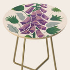 Contemporary Botanical Garden Foxglove in Bloom Side Table Gallery Image 2