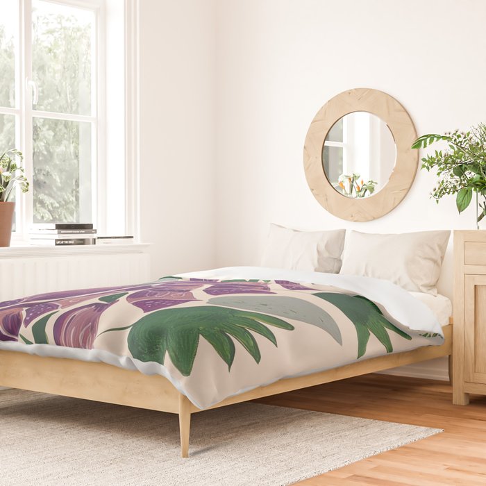 Contemporary Botanical Garden Foxglove in Bloom Duvet Cover Gallery Image 2