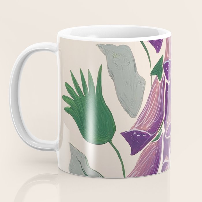 Contemporary Botanical Garden Foxglove in Bloom Coffee Mug Gallery Image 3