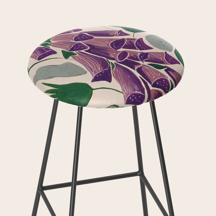 Contemporary Botanical Garden Foxglove in Bloom Stool Gallery Image 2
