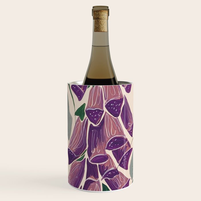 Contemporary Botanical Garden Foxglove in Bloom Wine Chiller Gallery Image 1