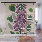 Contemporary Botanical Garden Foxglove in Bloom Wall Mural Gallery Image 1