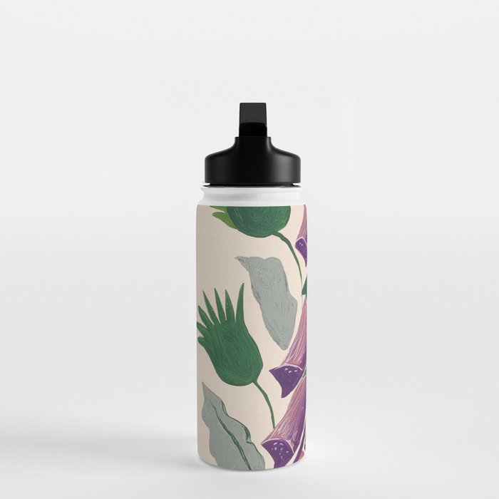 Contemporary Botanical Garden Foxglove in Bloom Water Bottle Gallery Image 3