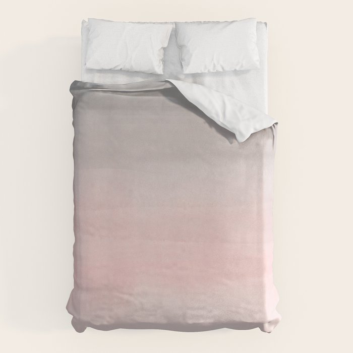 Blushing Pink & Grey Watercolor Duvet Cover Gallery Image 6