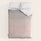 Blushing Pink & Grey Watercolor Duvet Cover Gallery Image 6