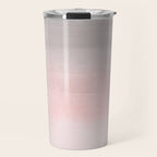 Blushing Pink & Grey Watercolor Travel Mug Gallery Image 1