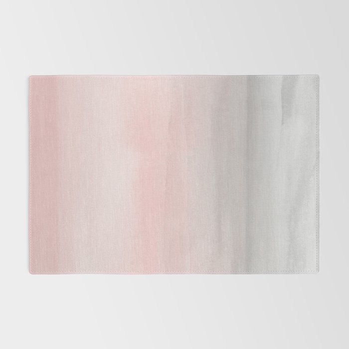 Blushing Pink & Grey Watercolor Rug Gallery Image 2