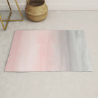 Blushing Pink & Grey Watercolor Rug Gallery Image 1