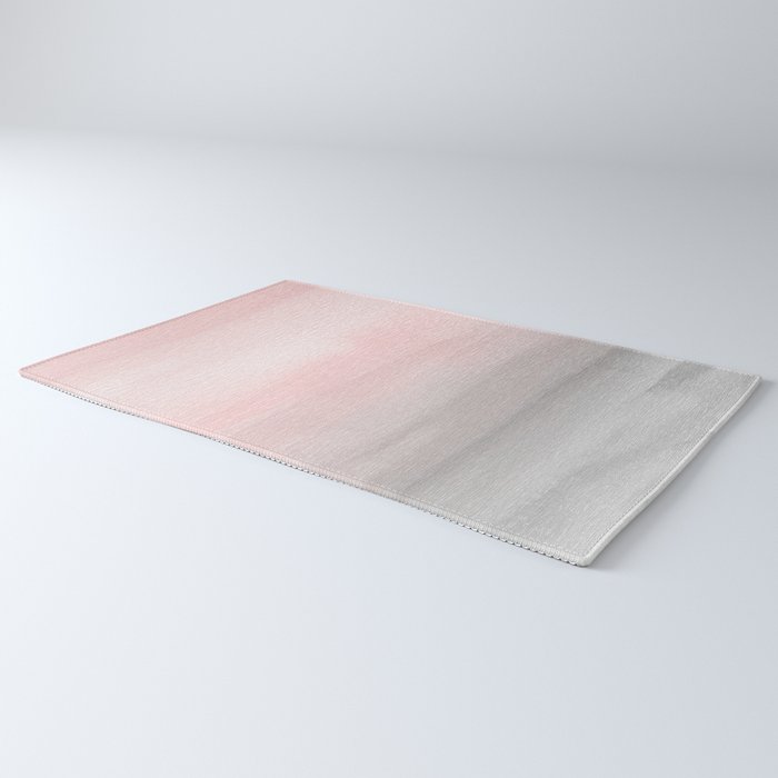 Blushing Pink & Grey Watercolor Rug Gallery Image 3