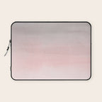 Blushing Pink & Grey Watercolor Laptop Sleeve Gallery Image 1