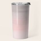 Blushing Pink & Grey Watercolor Travel Mug Gallery Image 2
