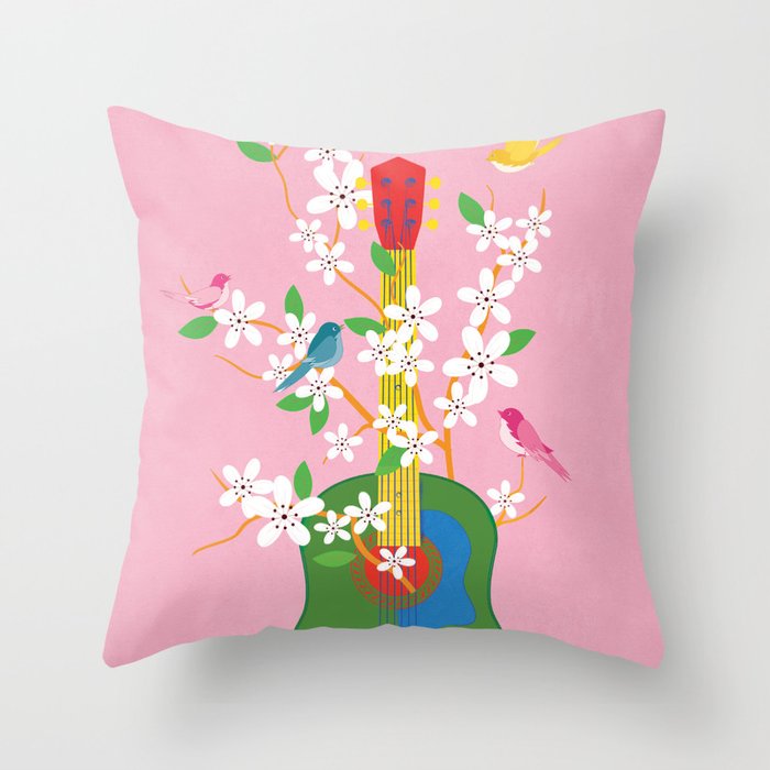 Melody in Bloom 3 Throw Pillow Gallery Image 6