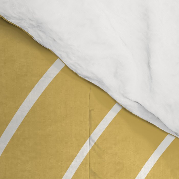 Minimal Line Curvature LXXIII Sunshine Yellow Mid Century Modern Arch Abstract Comforter Gallery Image 4